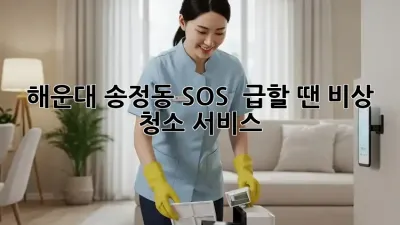 해운대 송정동 SOS! ✨ 급할 땐 비상 청소 서비스! 🚨